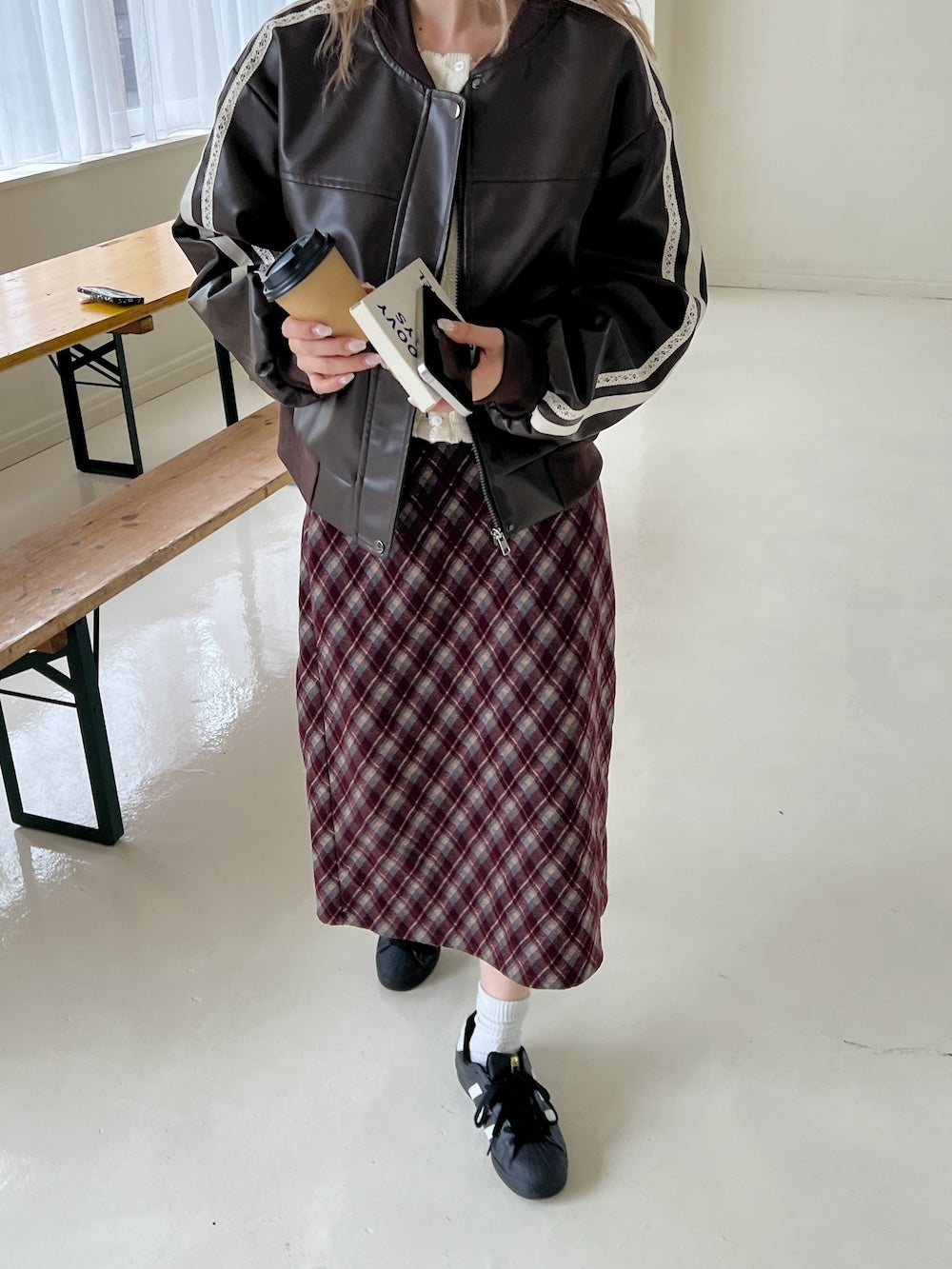 <SL2243627> ペンシルチェックスカート