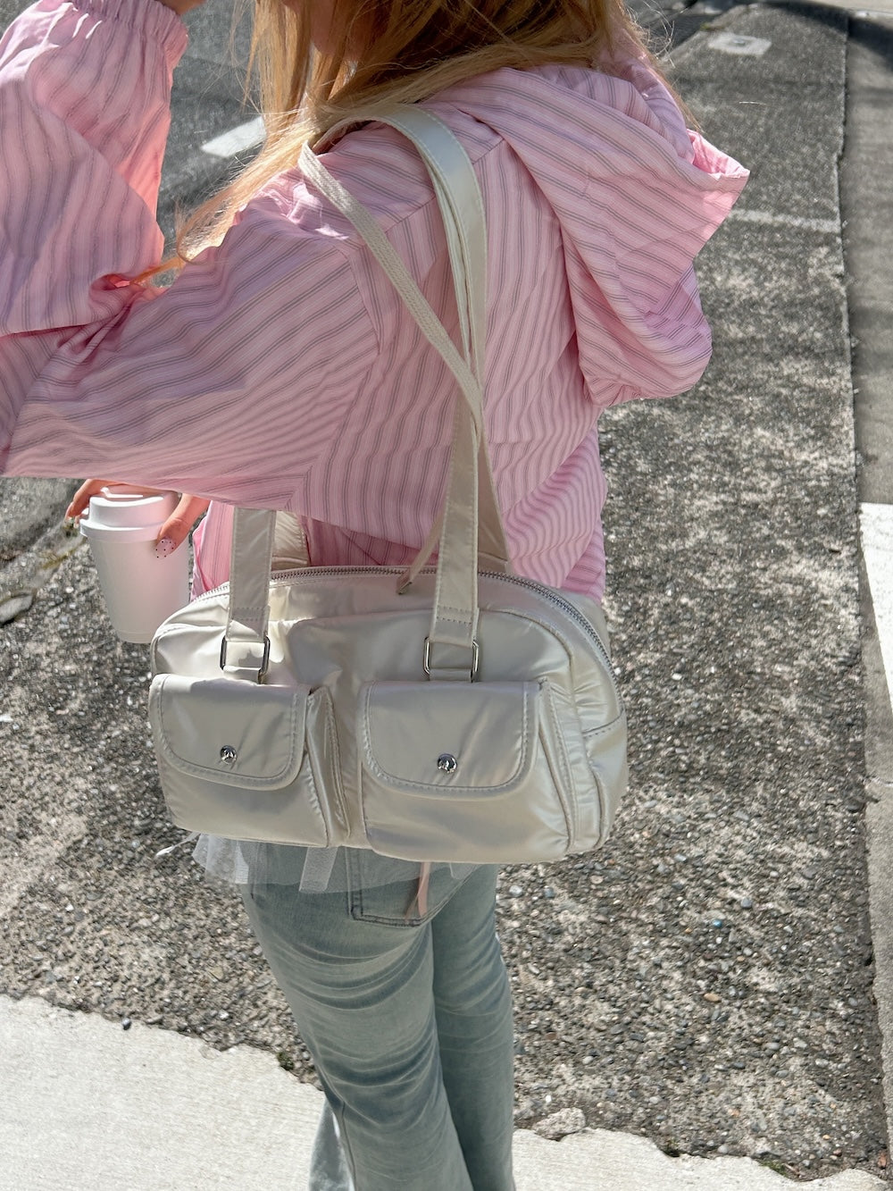 <SL2251669> ストライプハーフジップパーカー