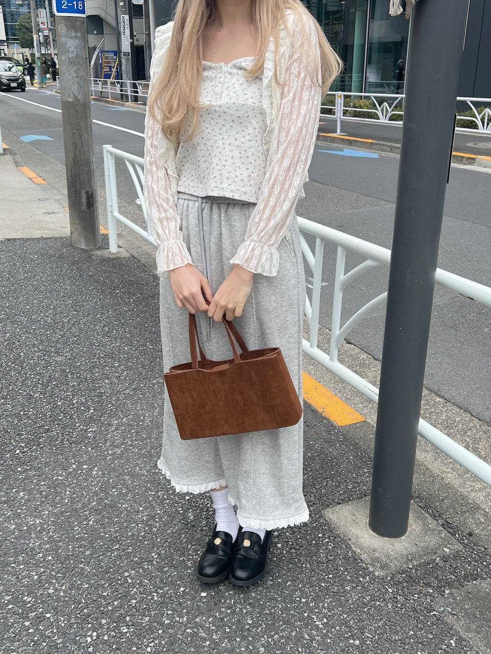<SL2251628> レースフリルカーディガン