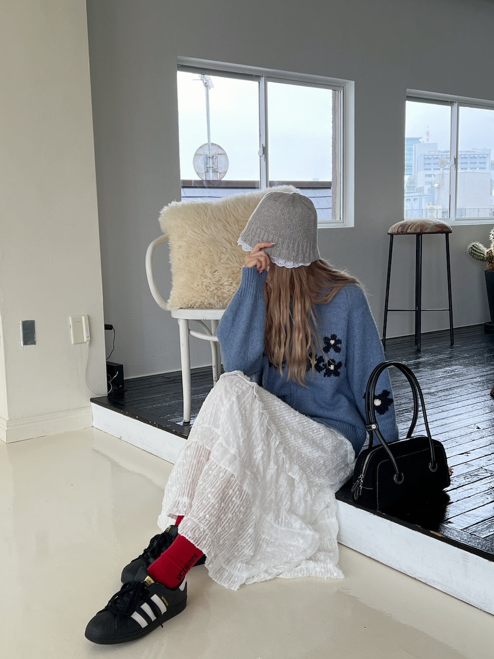 <SL5243601> フリルヘムバケットハット