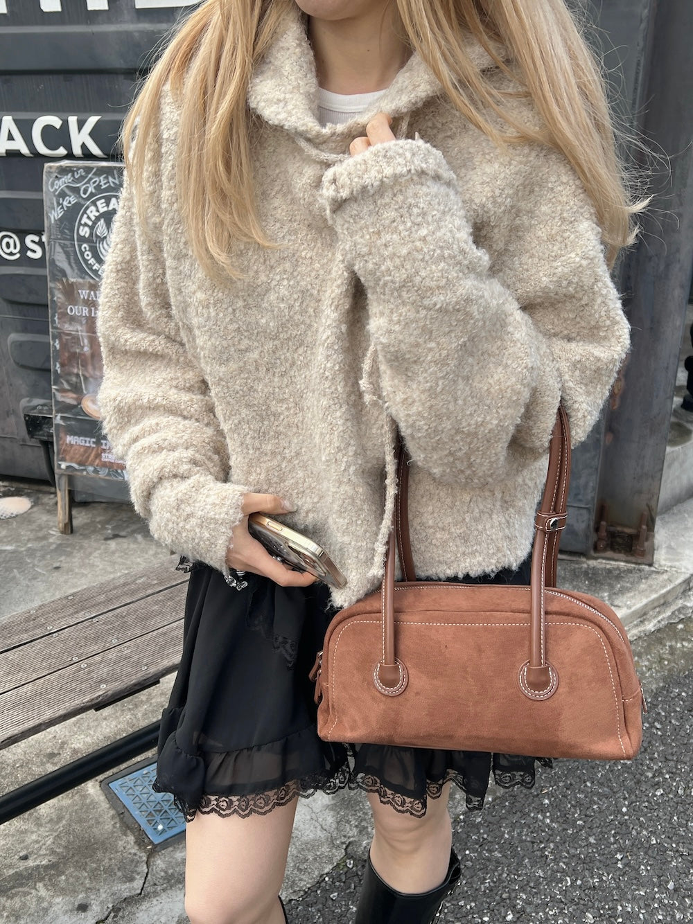 <SL2244643> フーディーモヘアニット