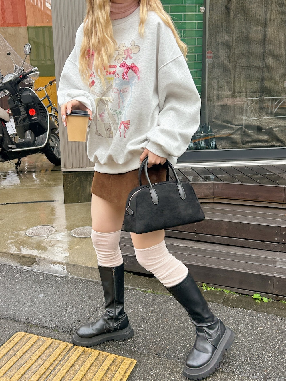 <SL2243664> ribbon vintage design sweat