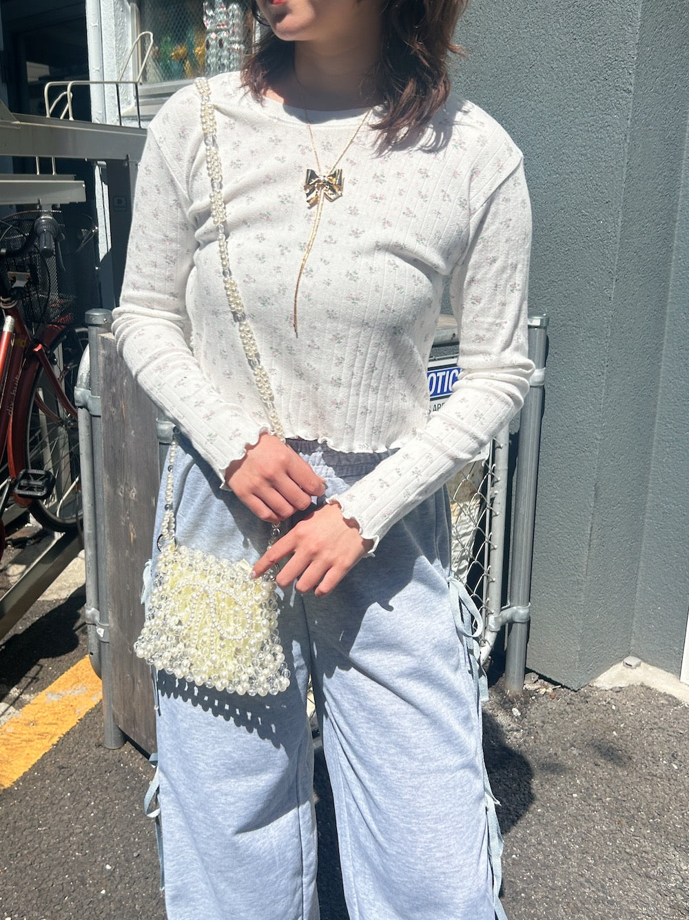 <SL2241628> flower mellow long tee