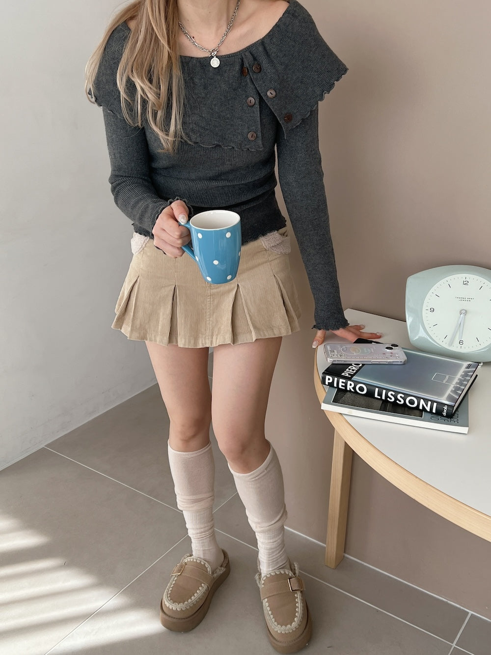 <SL2244664> プレッピープリーツミニスカート