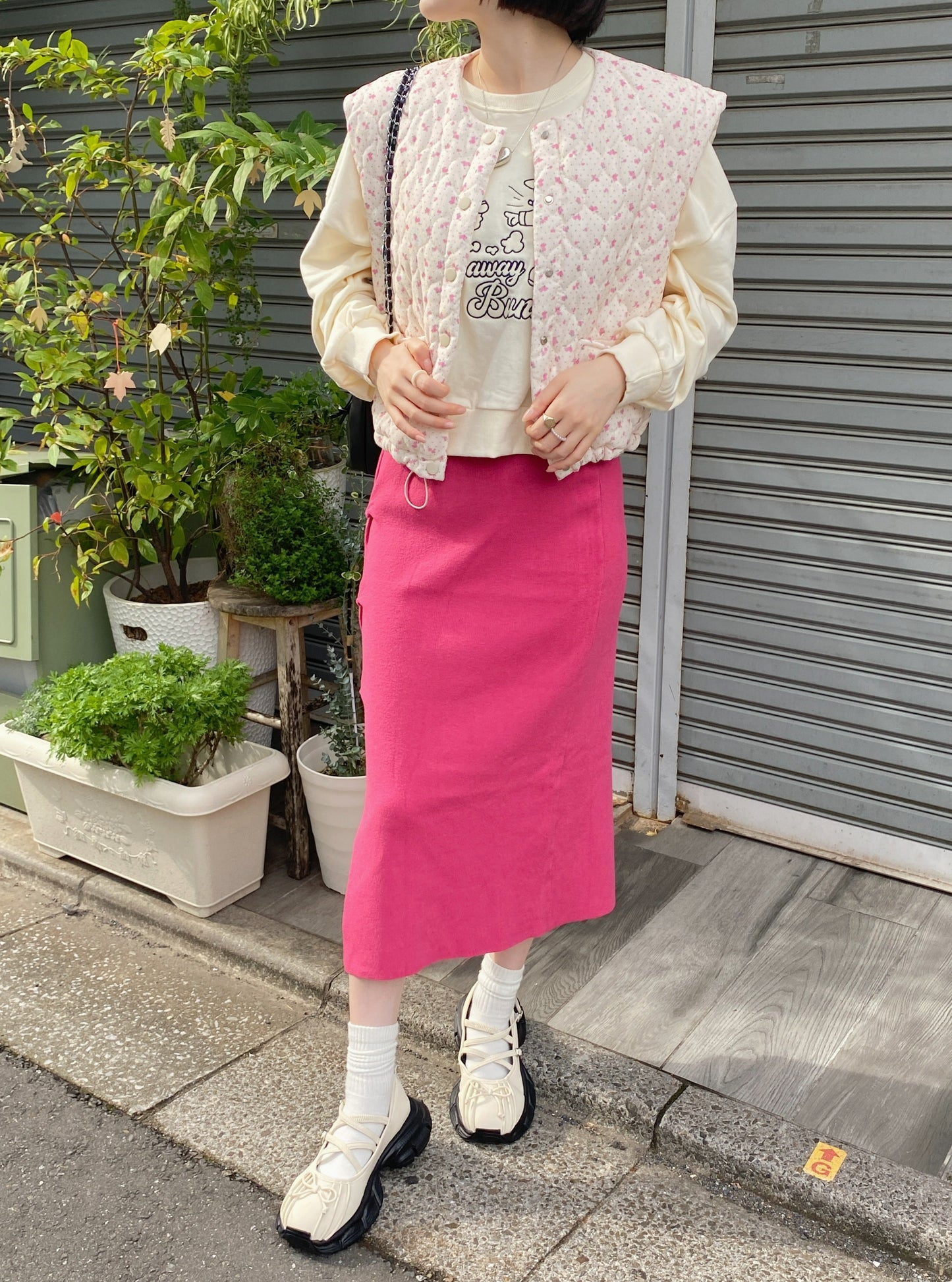 <SL2234603> ツイストニットスカート