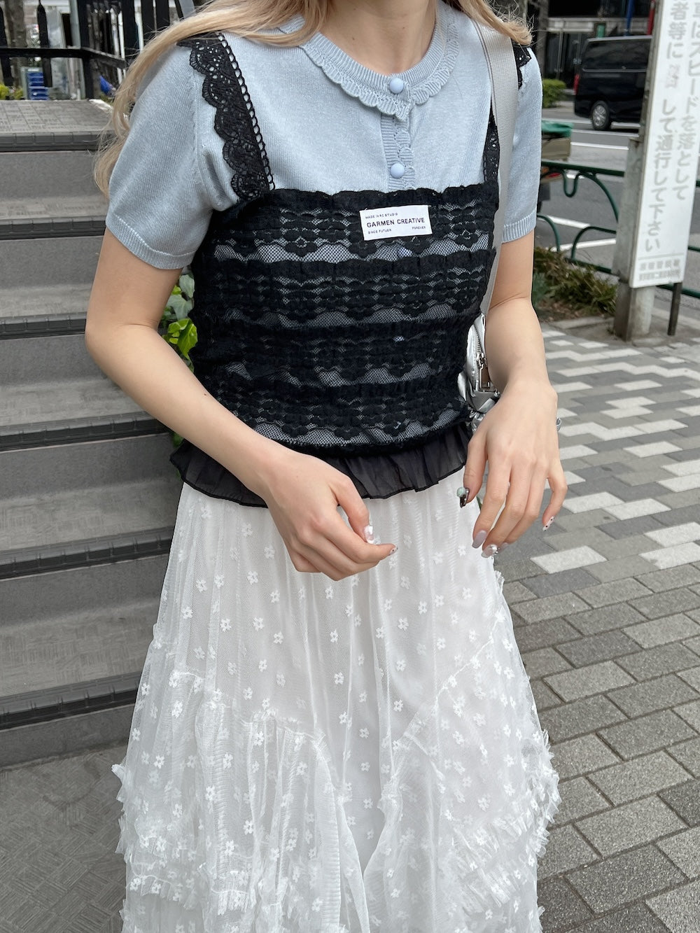 <SL2251644> レースフリルキャミソール