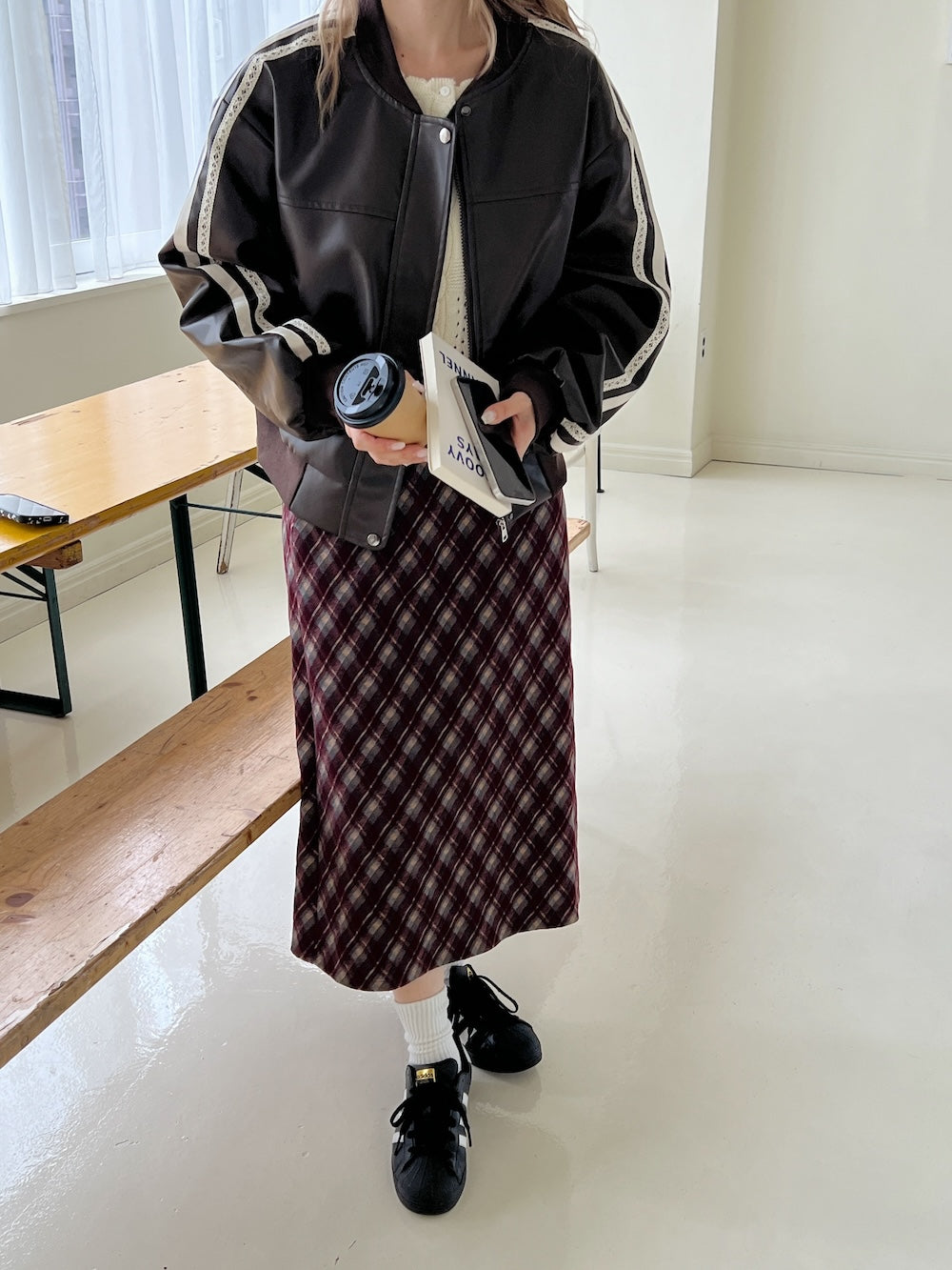 <SL2243627> ペンシルチェックスカート