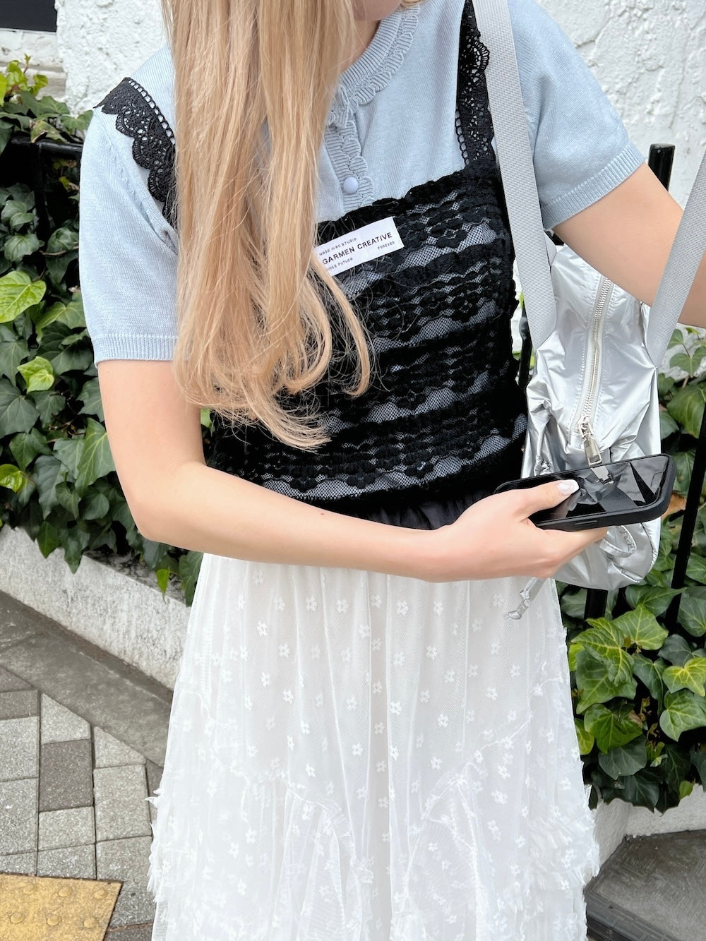<SL2252604> フリルヘムカーディガン
