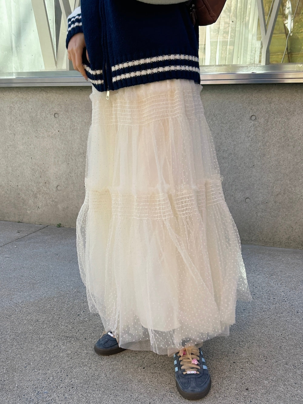 <SL2243630> ドットシフォンスカート