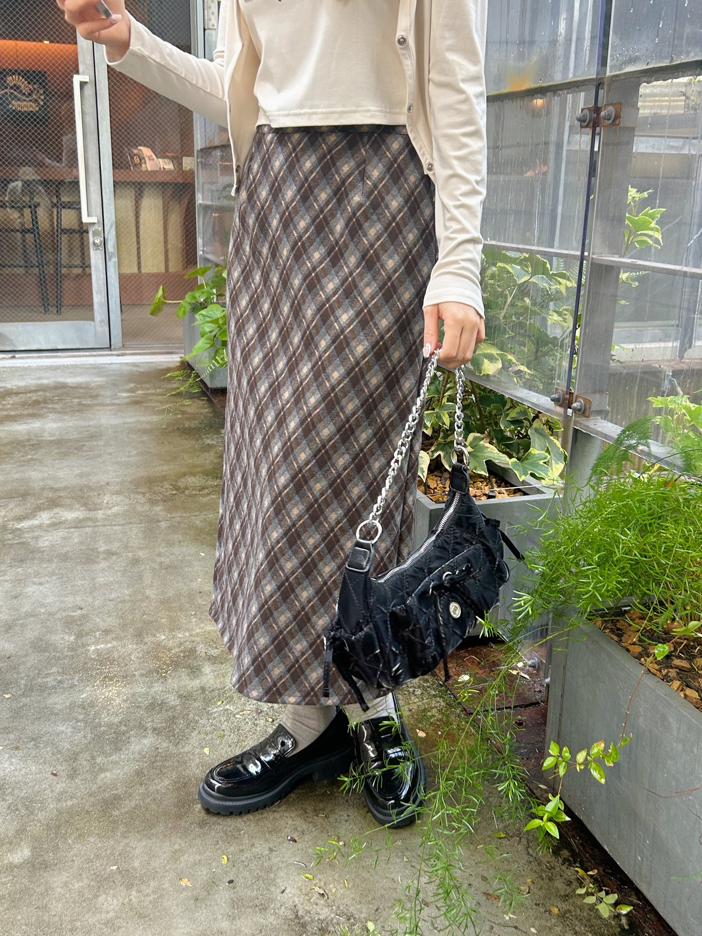 <SL2243627> ペンシルチェックスカート