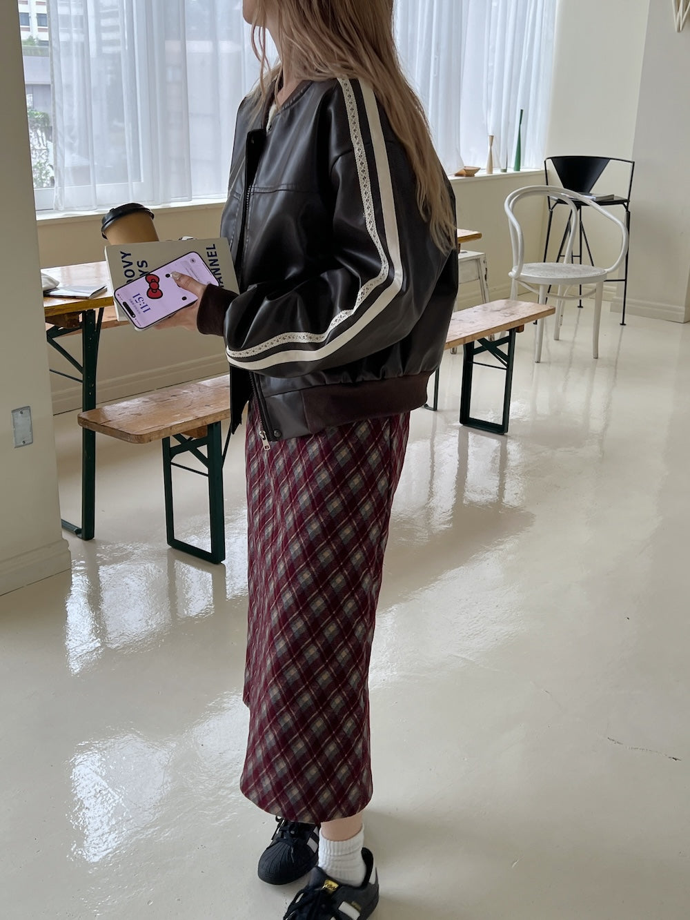 <SL2243627> ペンシルチェックスカート