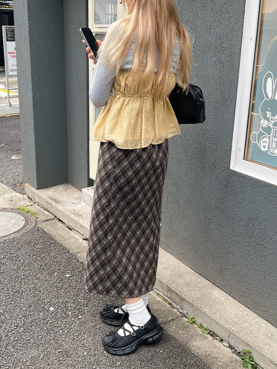 <SL2243627> ペンシルチェックスカート