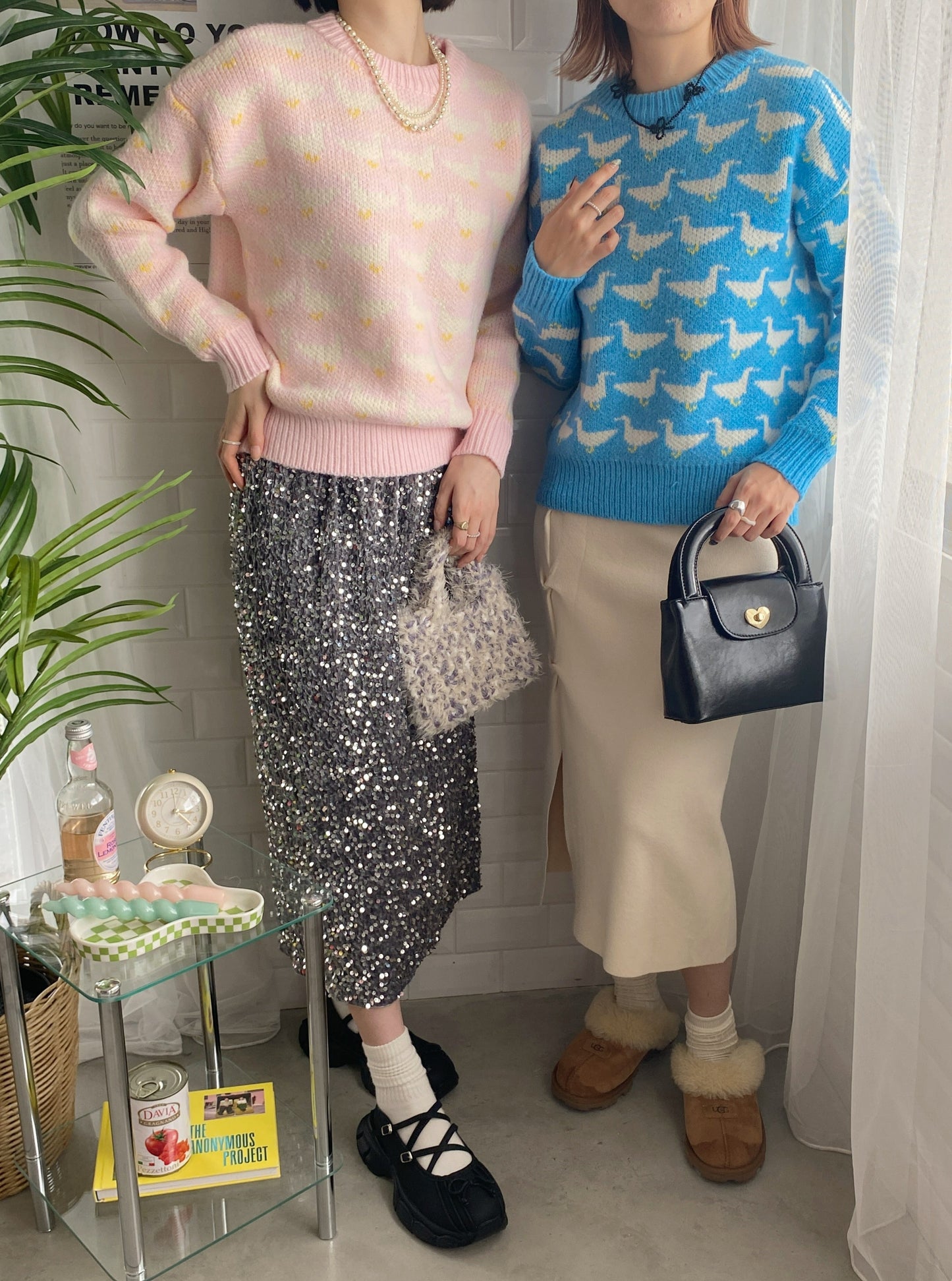 <SL2234605> アヒルラウンドネックニット