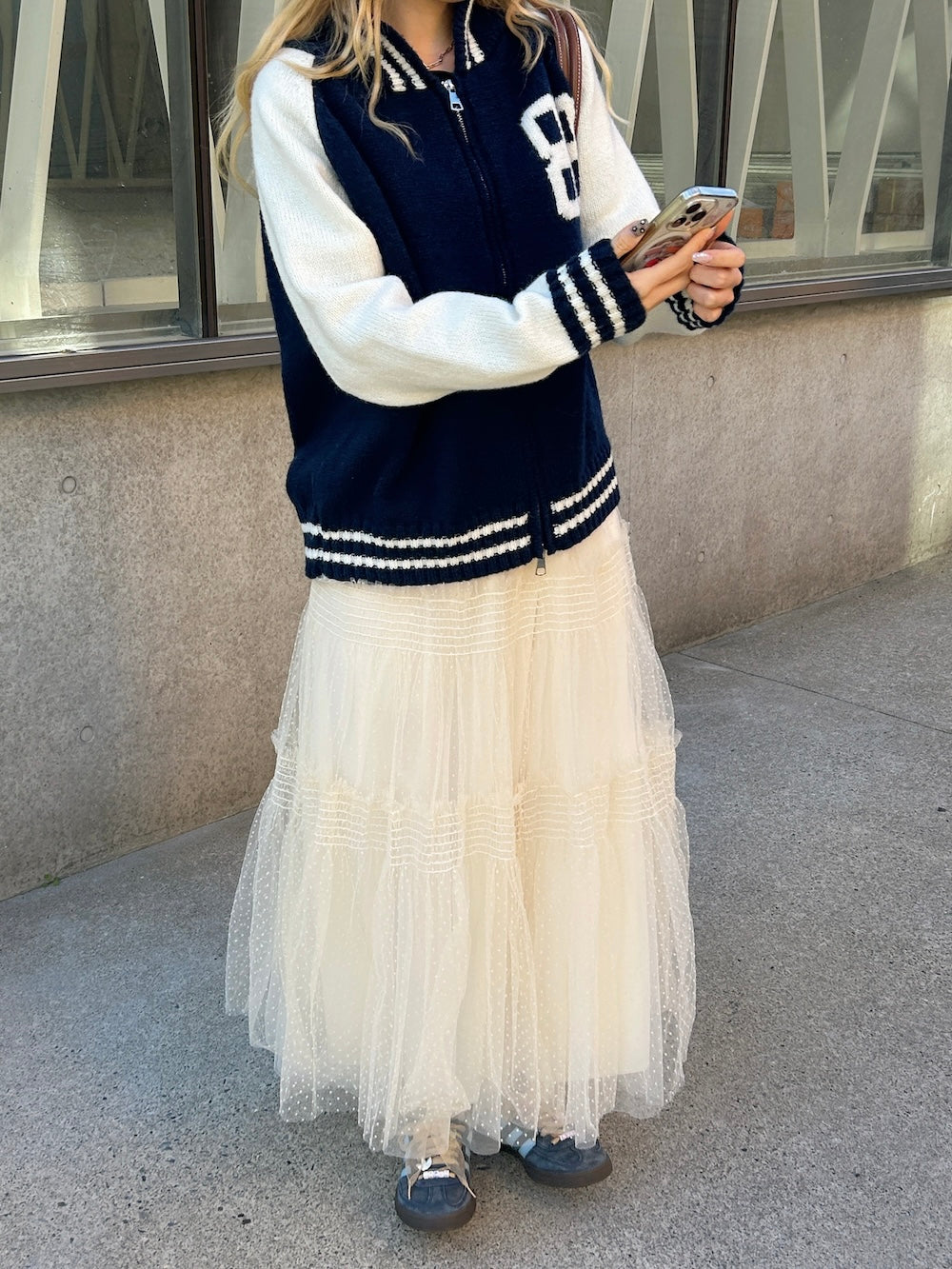 <SL2243630> ドットシフォンスカート