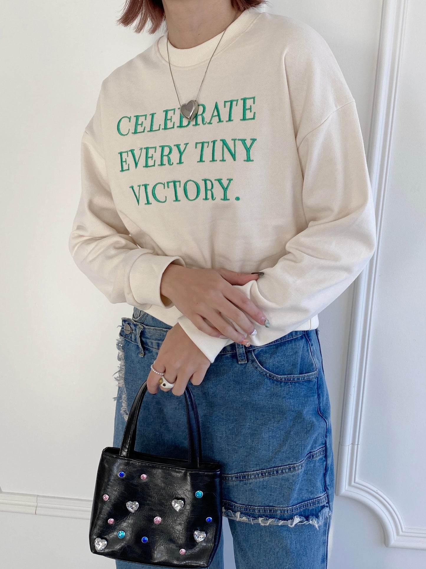 1,000円オフ!<SL2234611> lettering middleスウェット