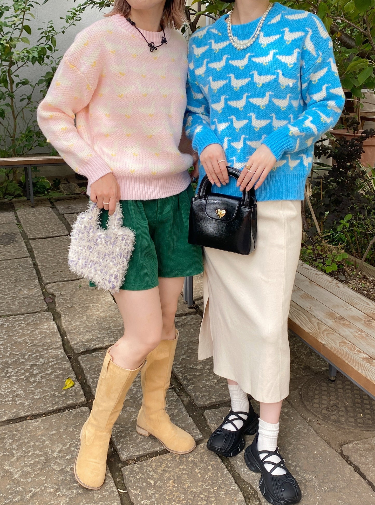 <SL2234605> アヒルラウンドネックニット