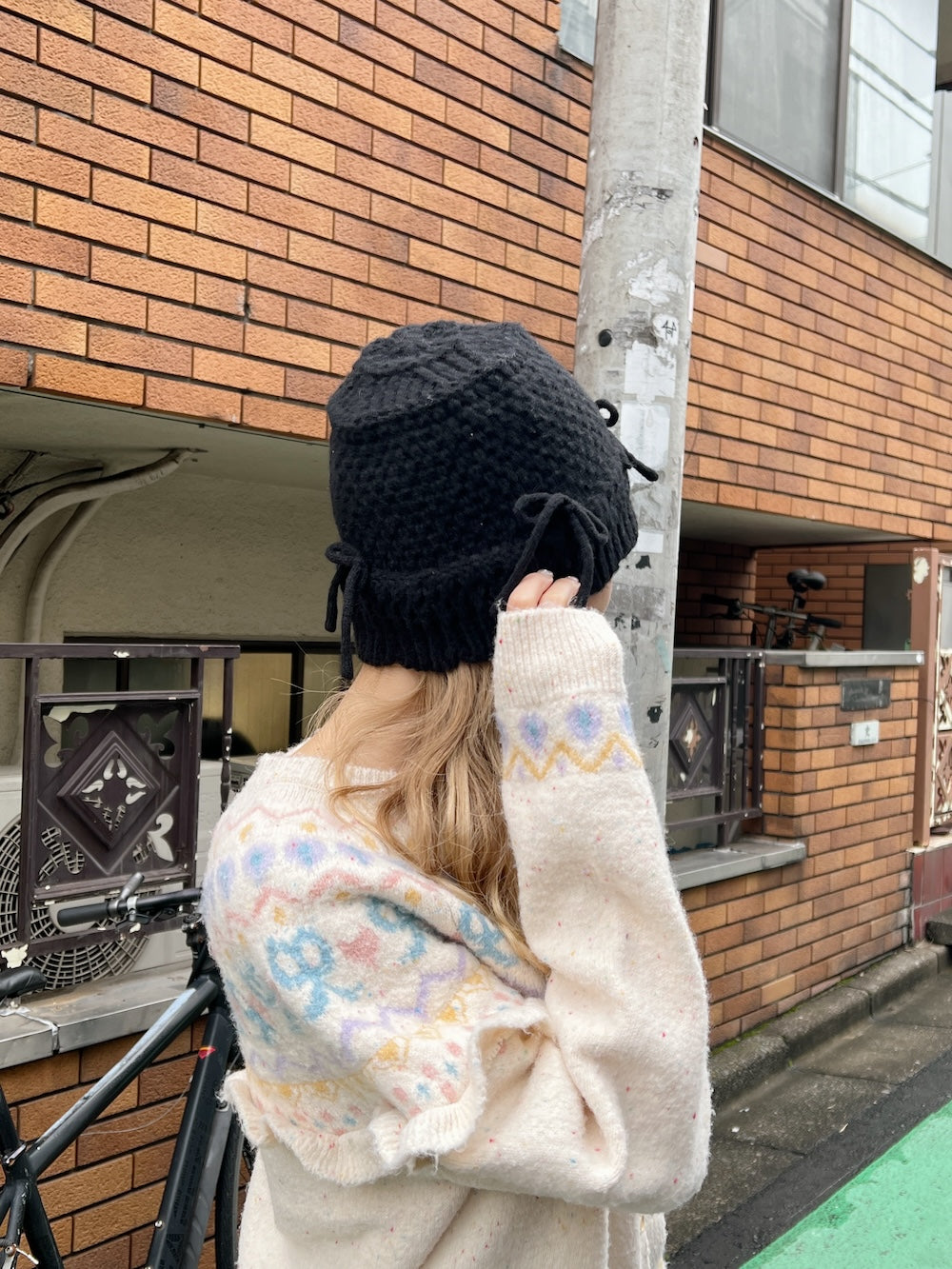 <SL5233603> リボンニットバケットハット
