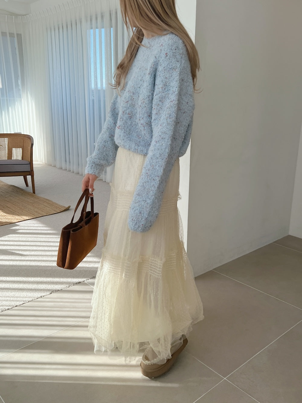 <SL2243630> ドットシフォンスカート