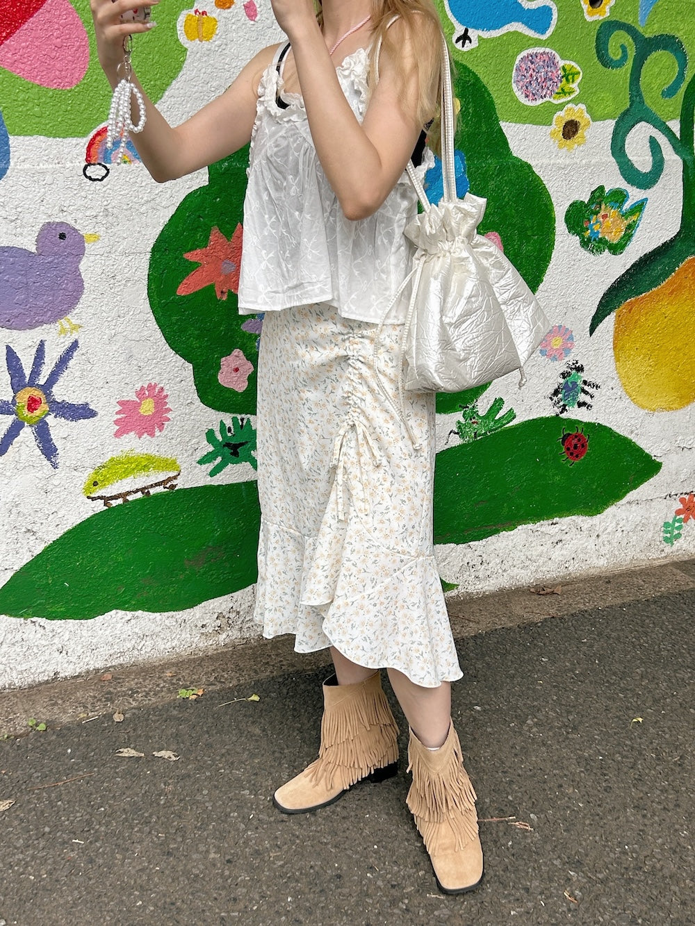 <SL2242674> 小花柄サイドドロストスカート