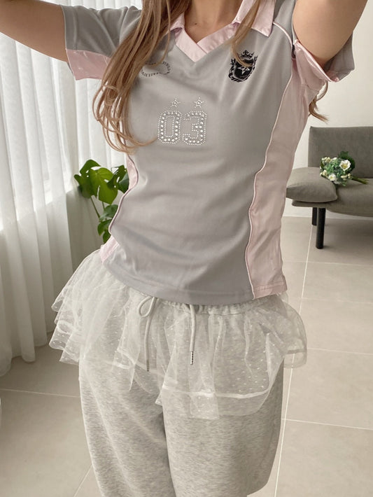 <SL2252605> スポーティークロップドTシャツ
