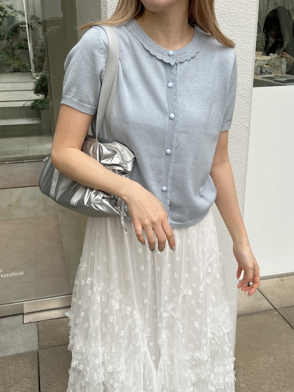 <SL2252604> フリルヘムカーディガン