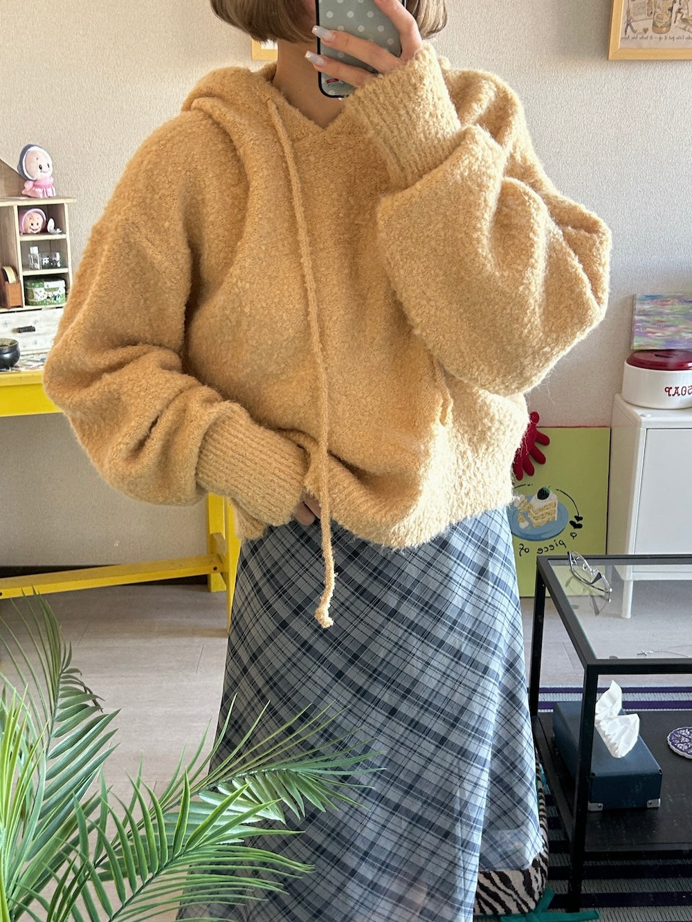 <SL2244643> フーディーモヘアニット