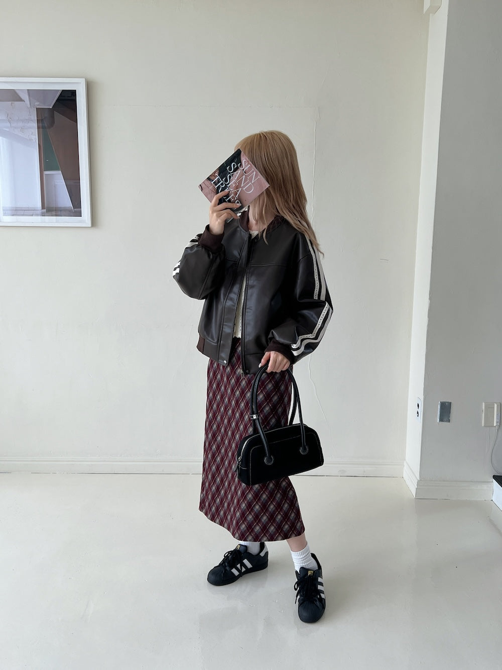 <SL2243627> ペンシルチェックスカート