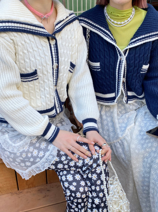 ※ラスト1点!<SL2233697> sea mood sailor collar cardigan