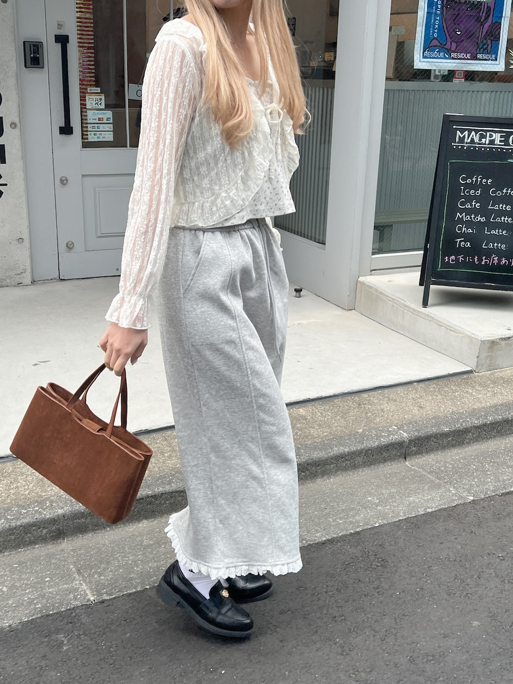 <SL2251628> レースフリルカーディガン