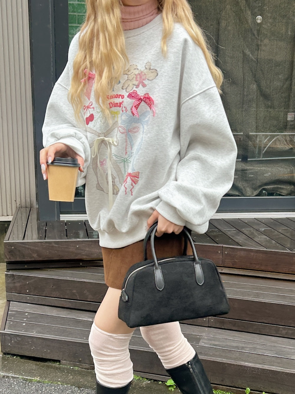 <SL2243664> ribbon vintage design sweat