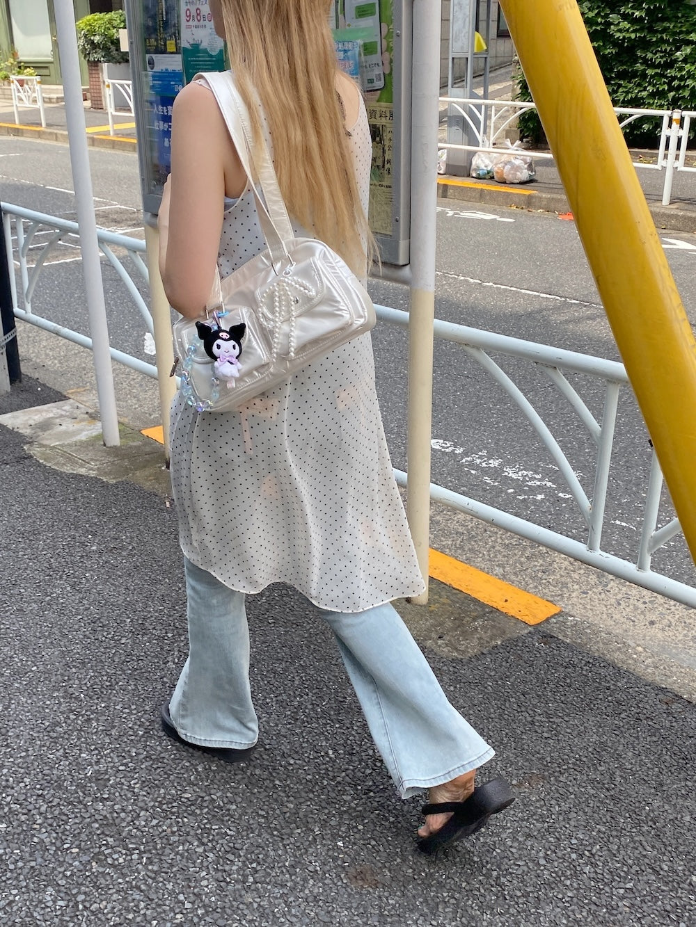 <SL2242643> バックリボンポイントフレアデニム