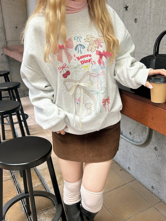 <SL2243664> ribbon vintage design sweat