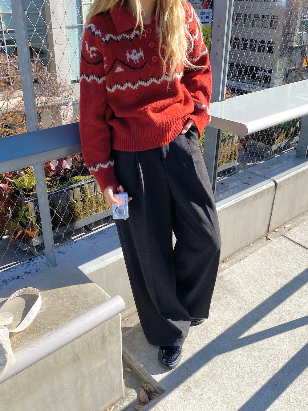 <SL2244630> ベルト付きシンプルスラックス