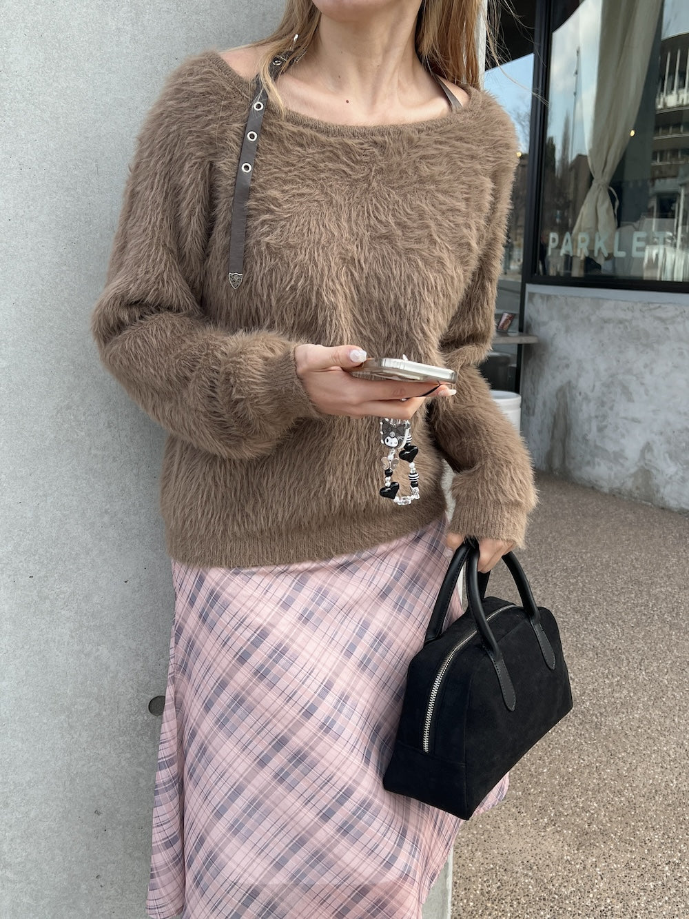 <SL2244658> ストラップヴィンテージシャギーニット
