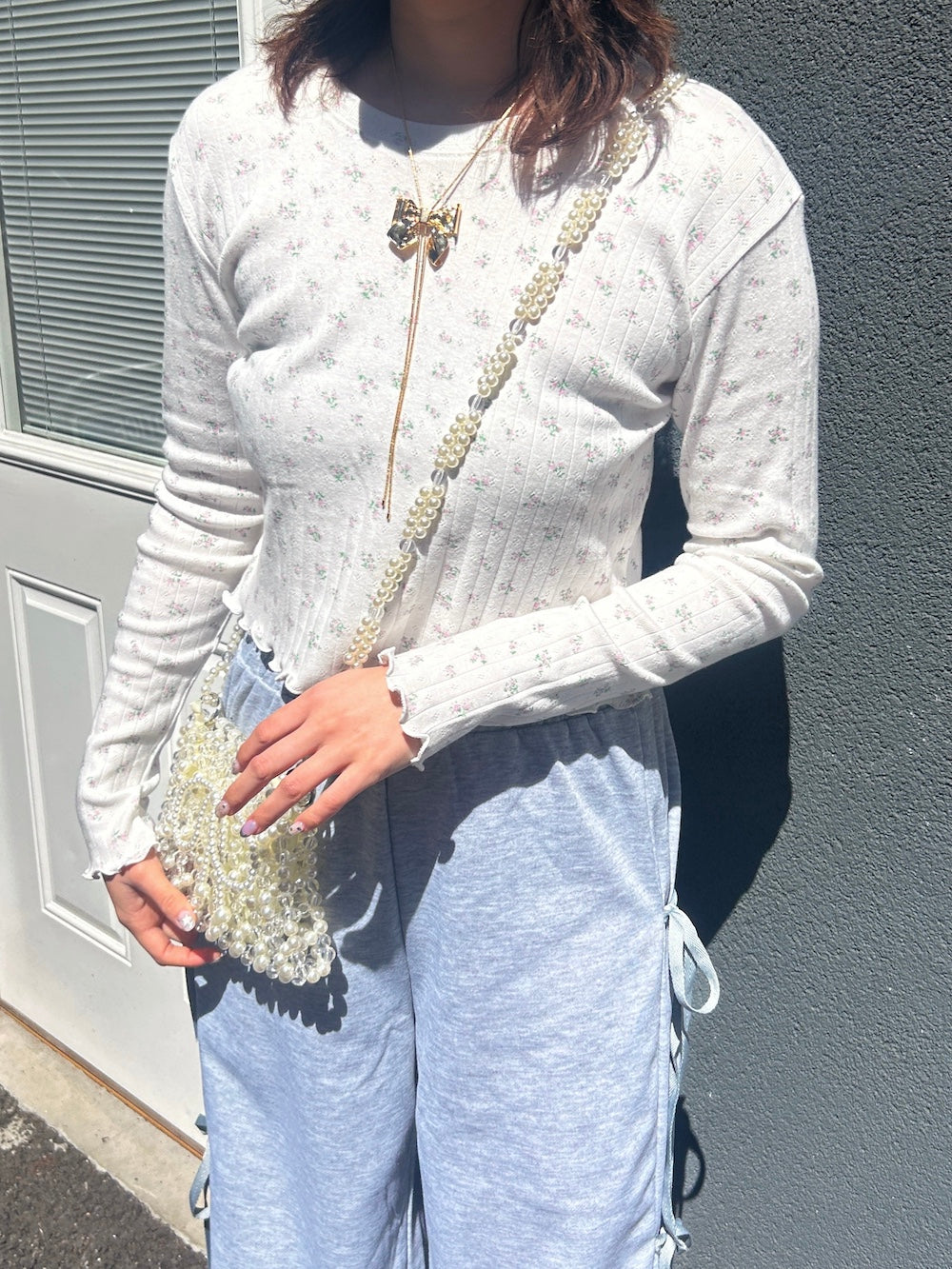 <SL2241628> flower mellow long tee