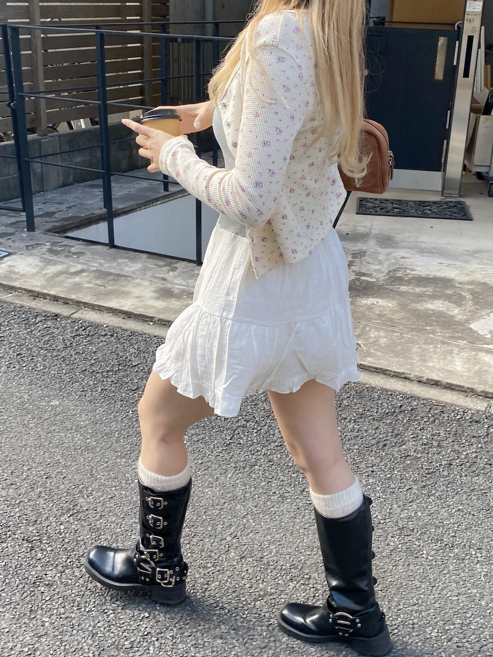 <SL2223719> レトロフラワーワッフルTOPS
