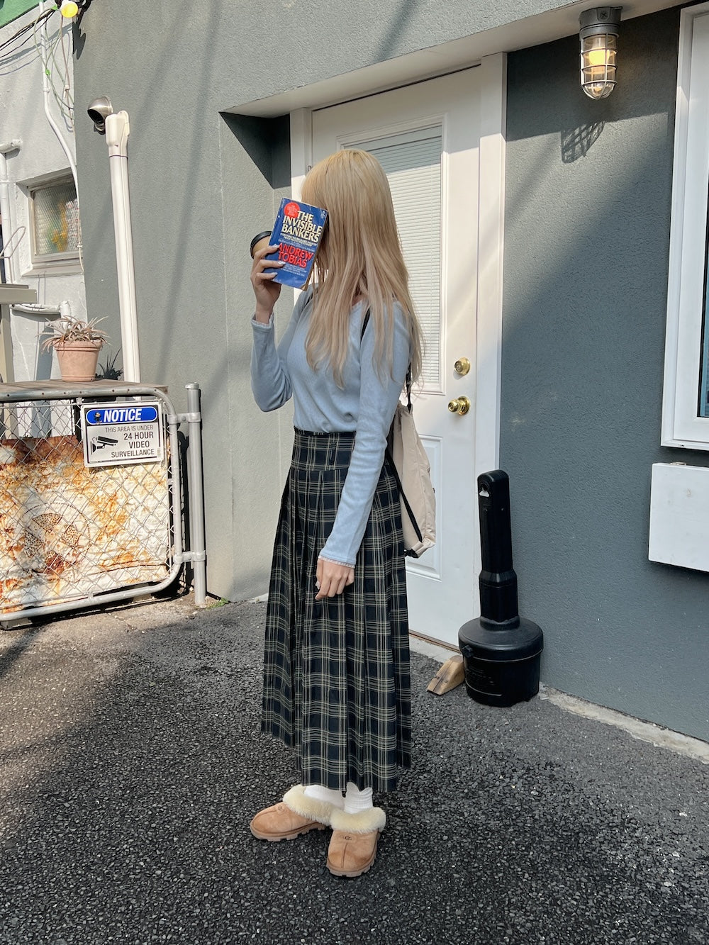 <SL2244656> ロングチェックプリーツスカート