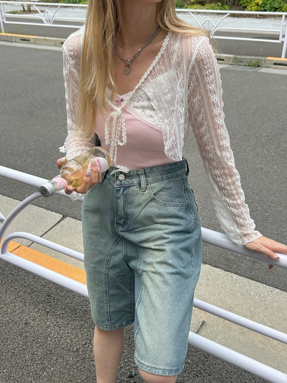 <SL2242607> 針抜きフラワーキャミソール