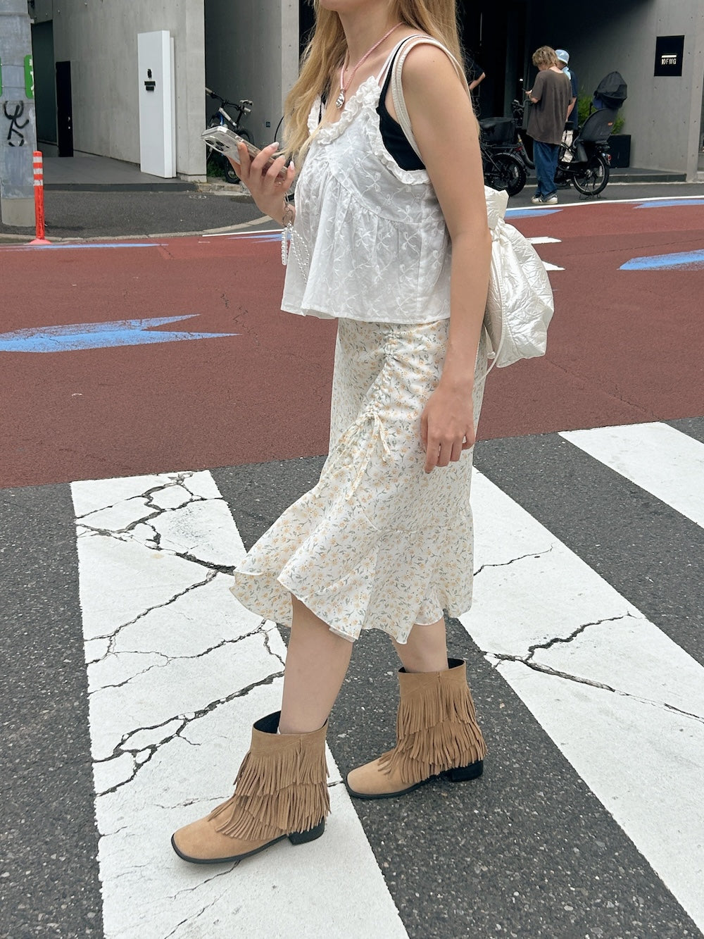 <SL2242674> 小花柄サイドドロストスカート