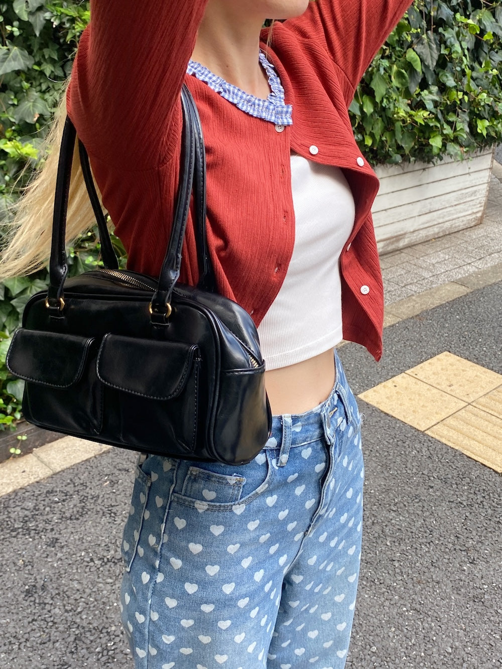 <SL2243676> check hem point cardigan