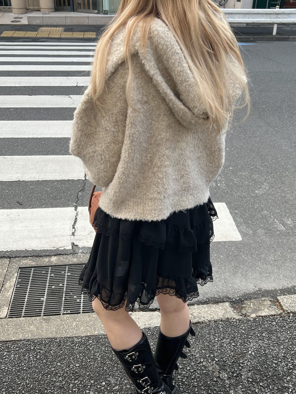 <SL2244643> フーディーモヘアニット