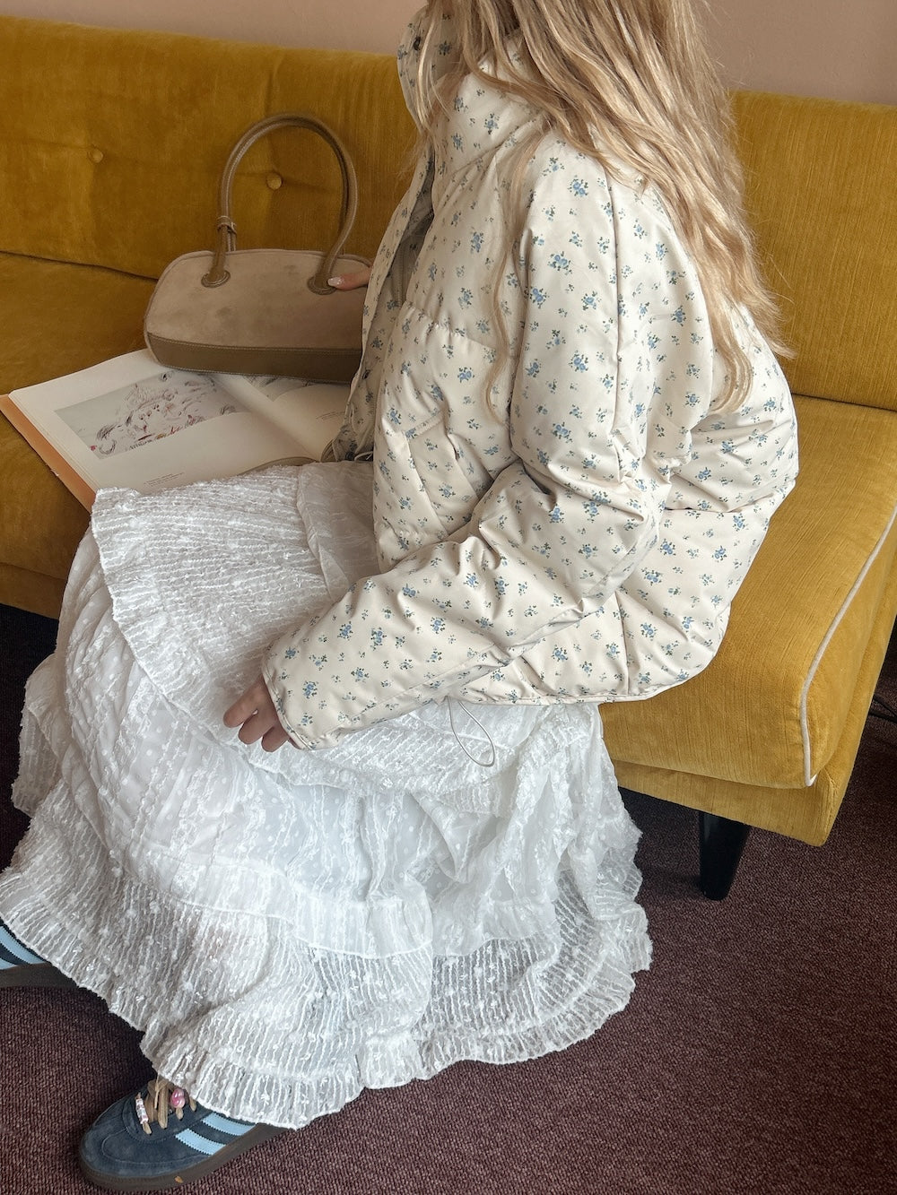 <SL2243632> shining lace tiered skirt