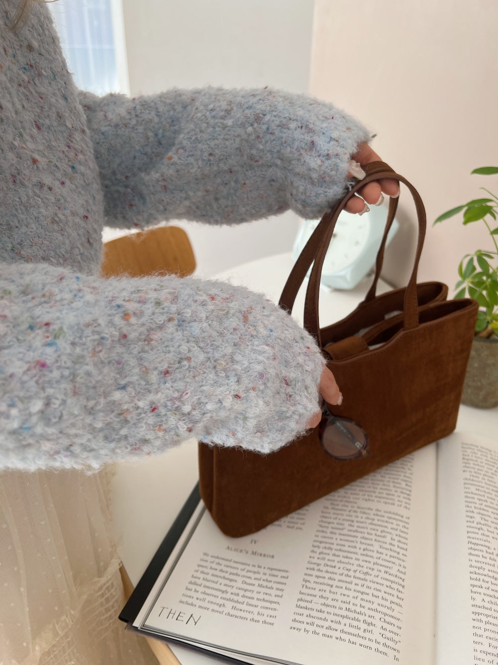 <SL2244642> マーブルチョコレートニット