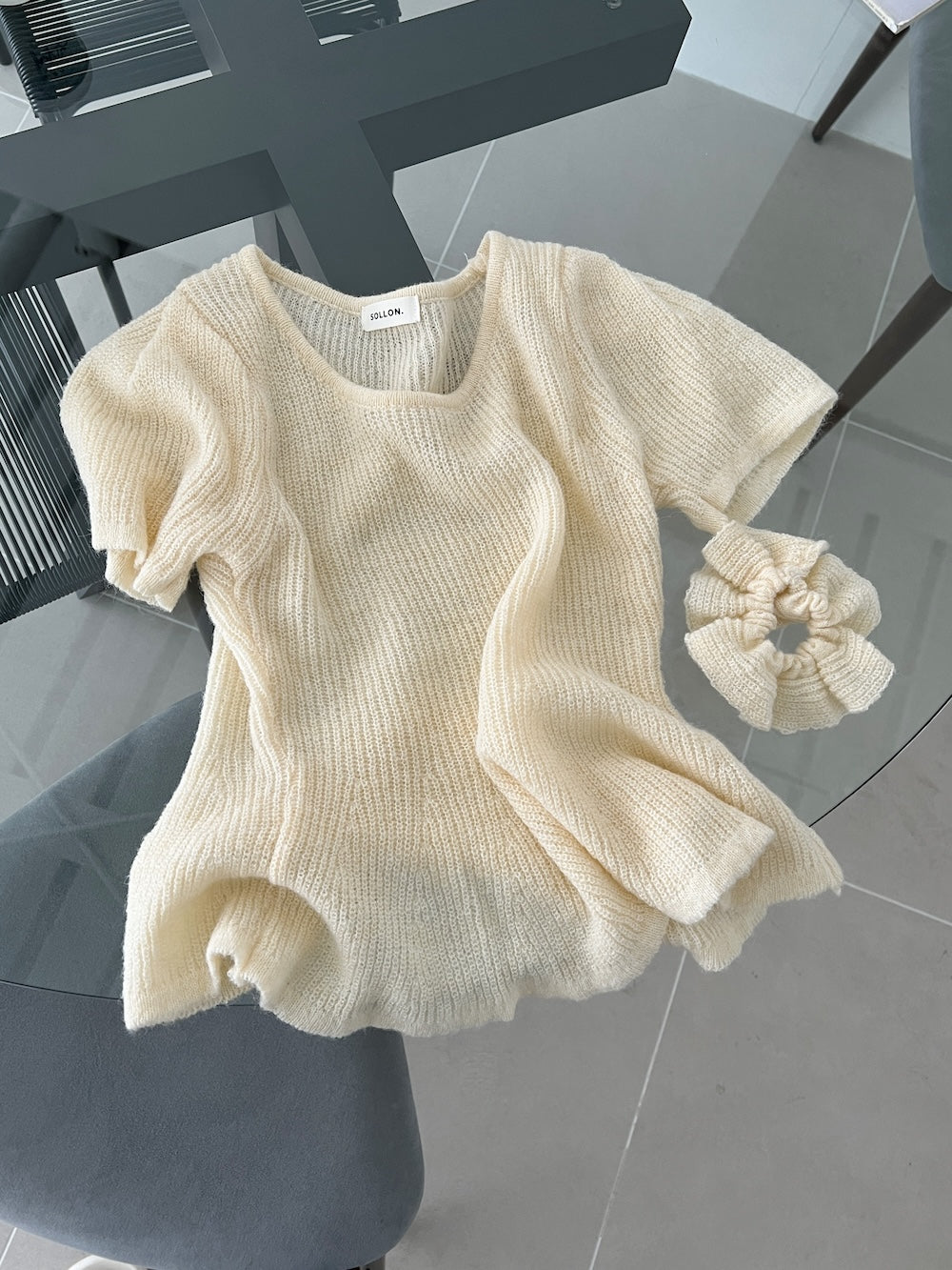 <SL2252612> シュシュSETバレリーナニットトップス
