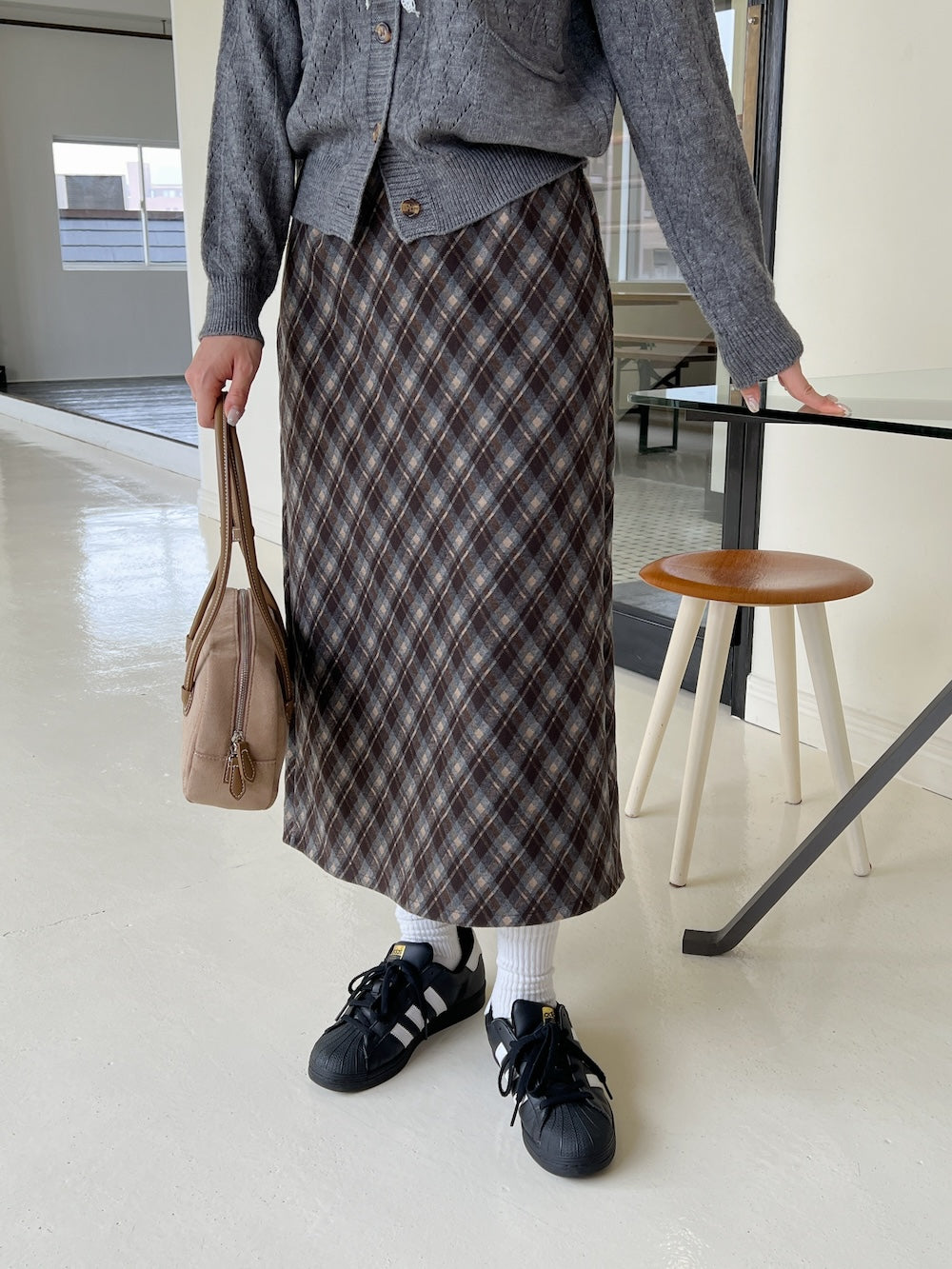 <SL2243627> ペンシルチェックスカート