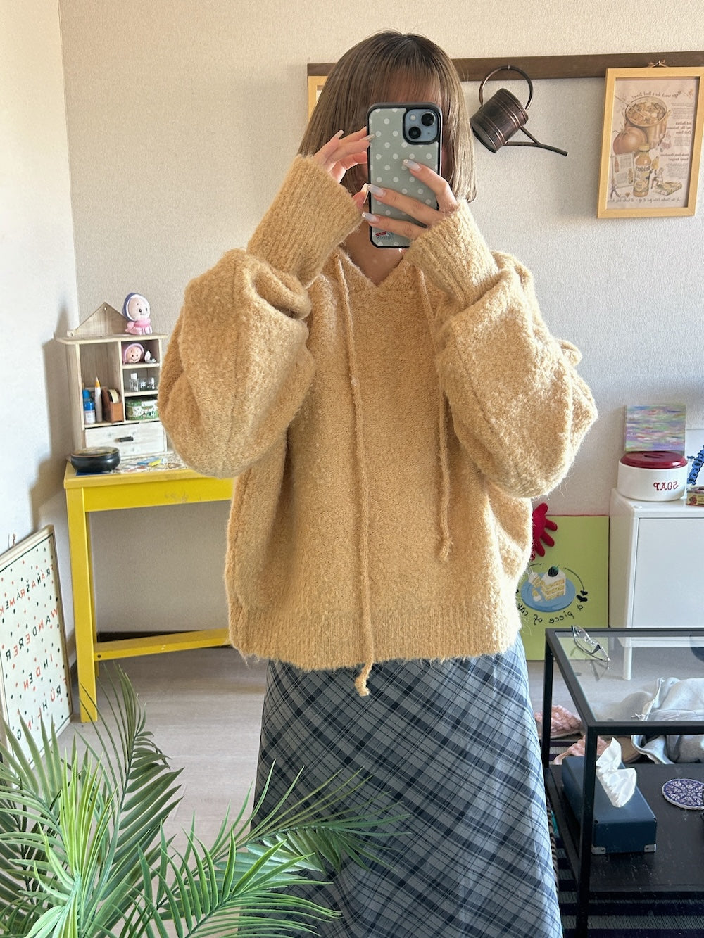 <SL2244643> フーディーモヘアニット
