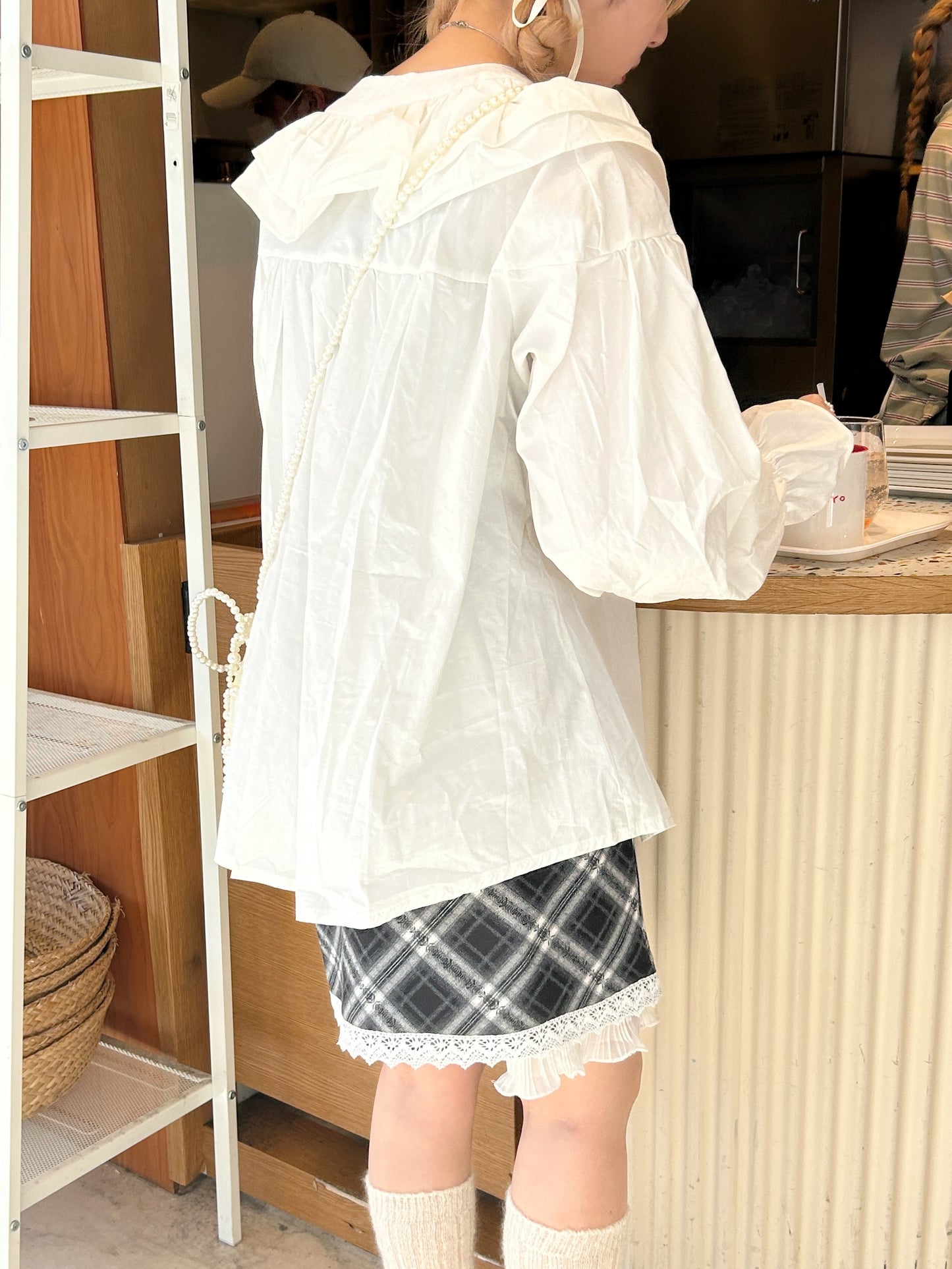 <SL2234627> ダブルフリルカラーチュニック