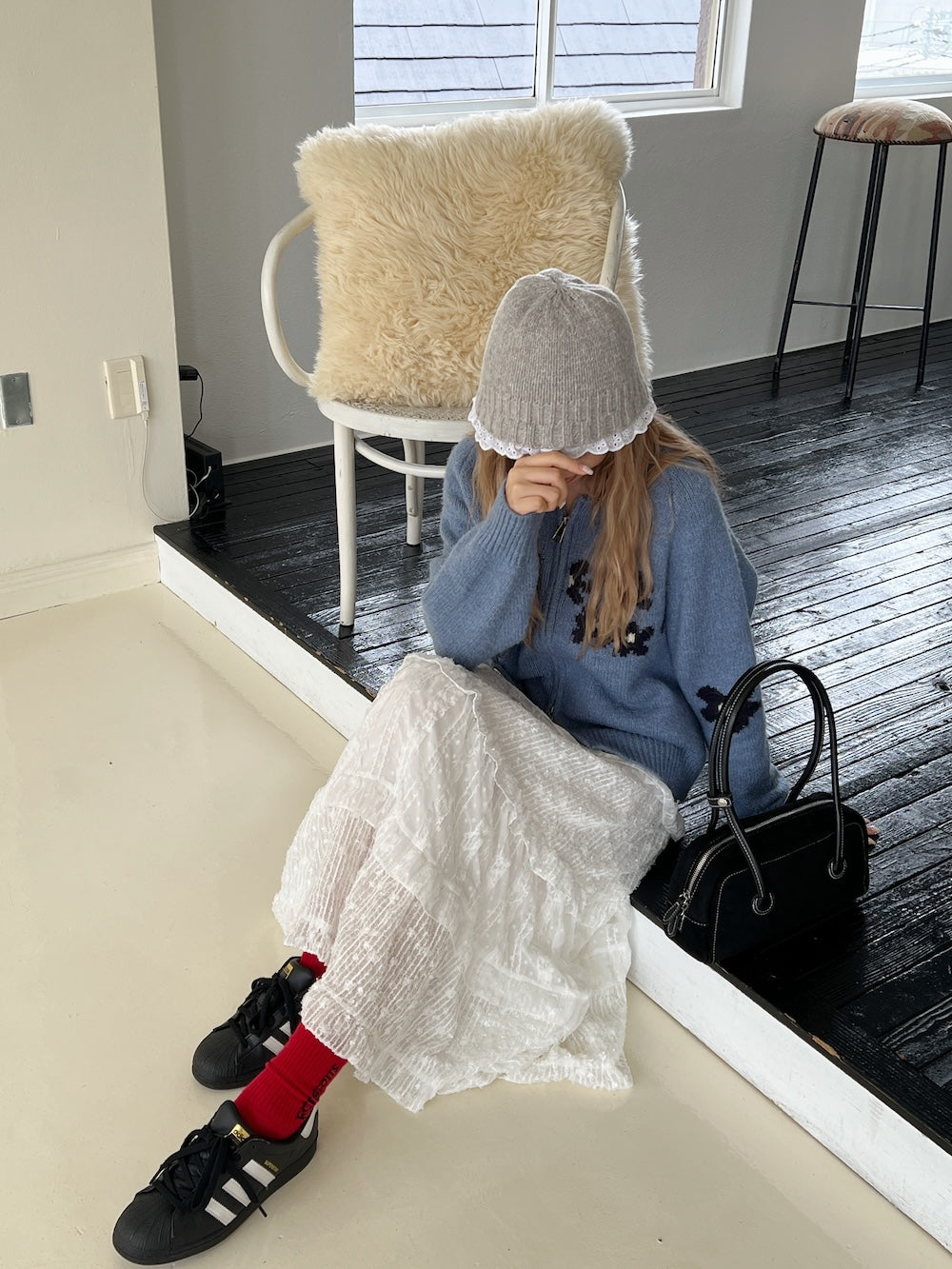 <SL5243601> フリルヘムバケットハット