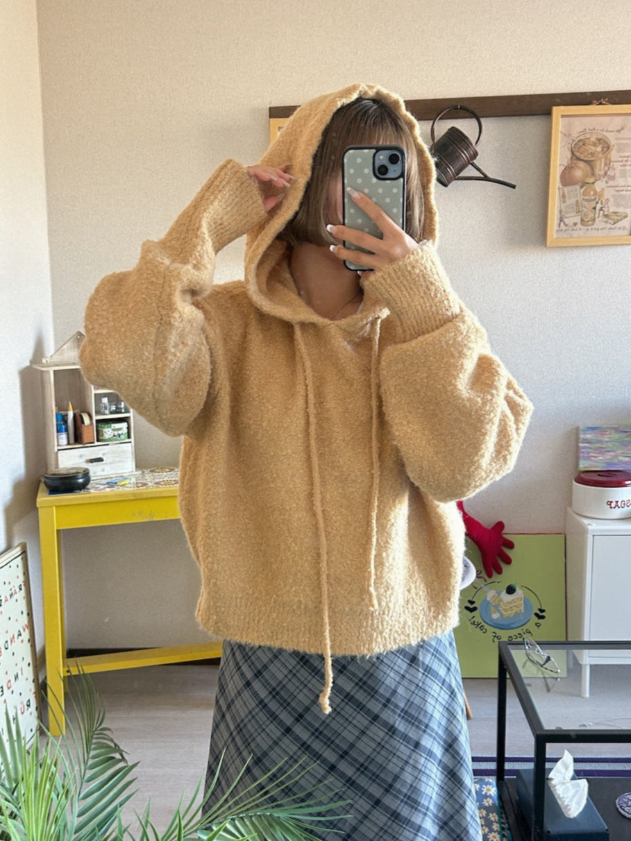 <SL2244643> フーディーモヘアニット