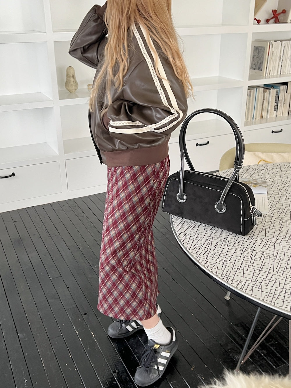 <SL2243627> ペンシルチェックスカート